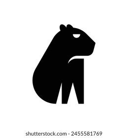 Capybara-Logo. Symboldesign. Vorlage Elemente	