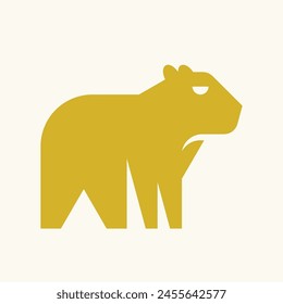 Capybara-Logo. Symboldesign. Vorlage Elemente	