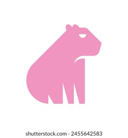 Capybara-Logo. Symboldesign. Vorlage Elemente	