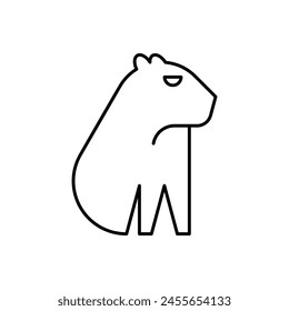 Capybara logo. Icon design. Template elements	