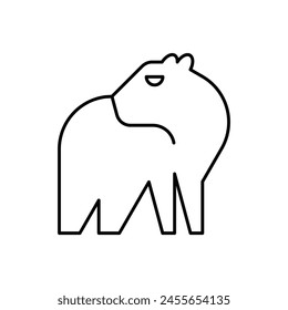 Capybara-Logo. Symboldesign. Vorlage Elemente	