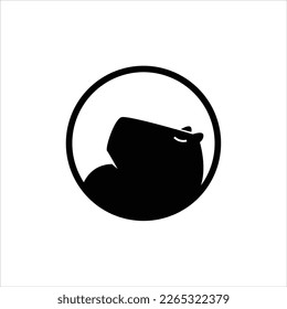 Capybara logo icon and symbol in circle shape