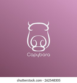 capybara logo vector