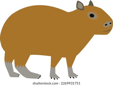 Capybara or masbro Simple Eps Vector Design that is easy to edit again