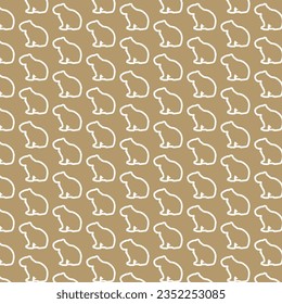 Capybara pattern for background, wrapping paper, backdrop, fabric, etc.