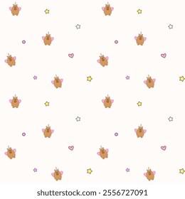 Capybara pattern. Cute cartoon capybara unicorn on a pattern for children's clothing, bed linen, stationery