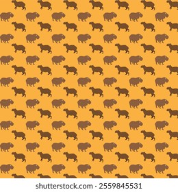 Capybara pattern vector featuring seamless design, ideal for animal lovers, backgrounds, or creative digital projects