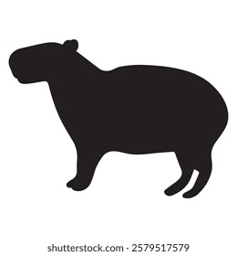 Capybara Silhouette design vector art