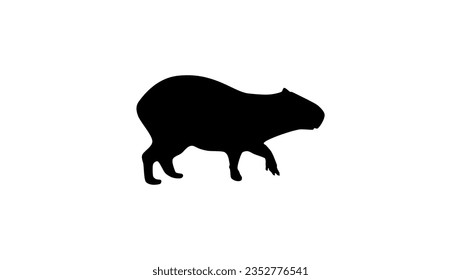 Capybara Silhouette, high quality vector