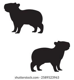 capybara Silhouette, capybara illustration, capybara icon Silhouette, capybara Silhouette illustration