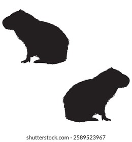 capybara Silhouette, capybara illustration, capybara icon Silhouette, capybara Silhouette illustration