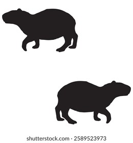 capybara Silhouette, capybara illustration, capybara icon Silhouette, capybara Silhouette illustration