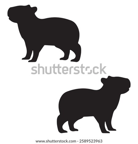 capybara Silhouette, capybara illustration, capybara icon Silhouette, capybara Silhouette illustration