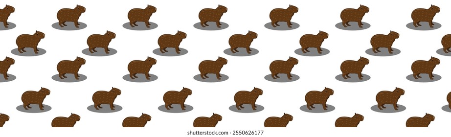 Capybara steht auf transparentem Hintergrund,