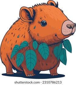 Capybara Sticker Design für alle Ihre Dekorationsbedürfnisse