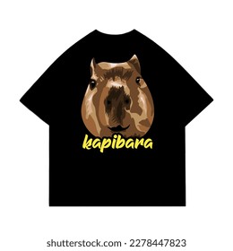 capybara vector illustration for shirt design