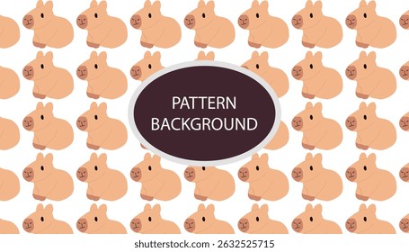 capybaras pattern background design illustration