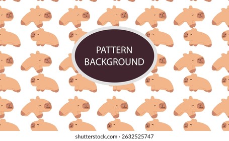 capybaras pattern background design illustration