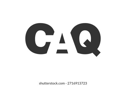 CAQ logo design. Initial letter C A Q bold font style for tech startups, consulting, corporate branding. Creative company name, headlines typography identity, trendy logotype. Vector illustration.