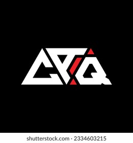CAQ triangle letter logo design with triangle shape. CAQ triangle logo design monogram. CAQ triangle vector logo template with red color. CAQ triangular logo Simple, Elegant, and Luxurious design.