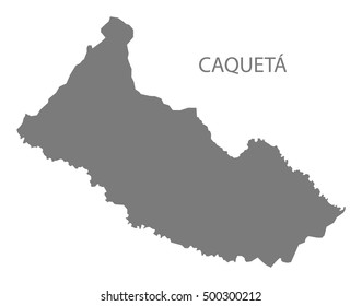 Caqueta Colombia Map in grey