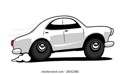 Childs Drawing Car Gray Vector Illustration Stock Vector (Royalty Free ...