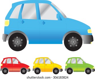 Car in 4 colors 