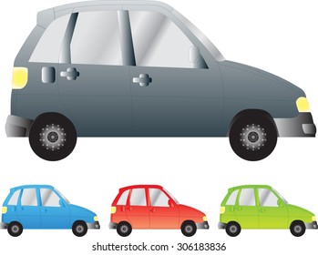 Car in 4 colors 