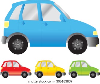 Car in 4 colors 