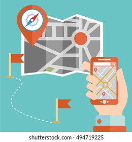 Car 60 Route Map Gps Navigation Stock Vector (Royalty Free) 494719225 ...