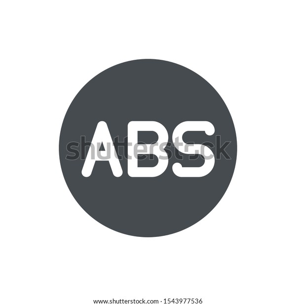 car ABS system icon isolated on white\
background. ABS symbol modern, simple, vector, icon for website\
design, mobile app, ui. Vector\
Illustration