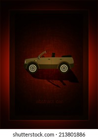 Car abstract background frame with rough surfaces.