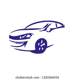 Car. Abstract element set of sign templates. Also as emblem.