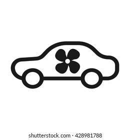 Car AC icon Vector Illustration on the white background.