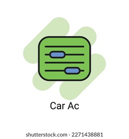 Car AC icons design stock illustration.