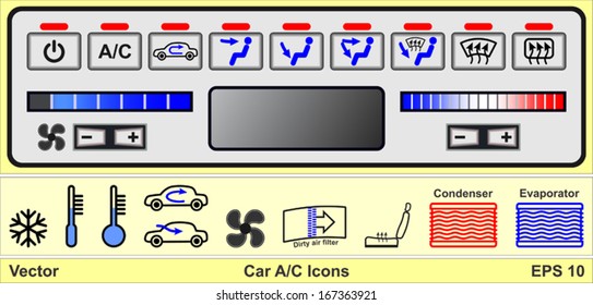 Car AC Vector Icons