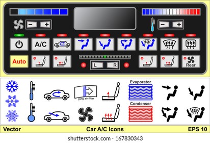 Car AC Vector Icons