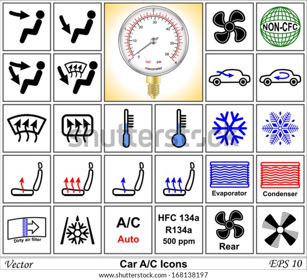 Car AC vector\
icons