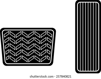 car accelerator and brake pedals symbol