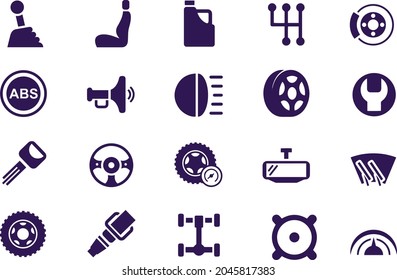 Car accessories icons vector design 