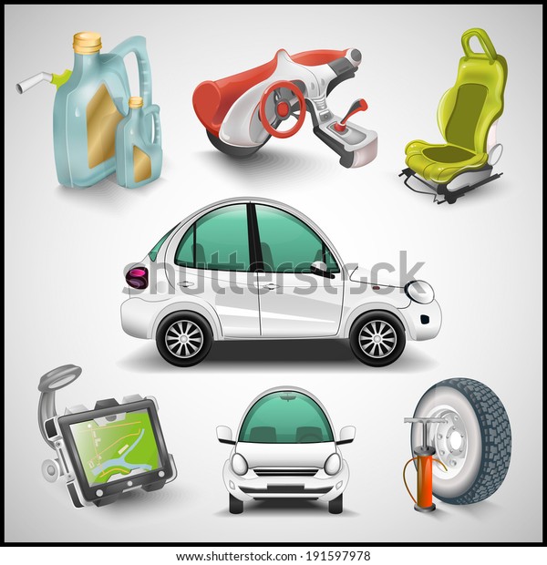 Car and accessories\
vector