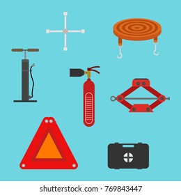 Car accessories. Vector illustration.