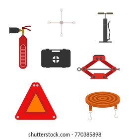 Car accessories. Vector illustration.