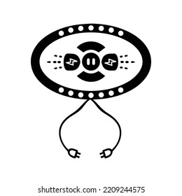 Car accessory headlights icon | Black Vector illustration |