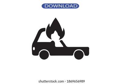 car acciden icon or logo isolated sign symbol vector illustration - high quality black style vector icons.