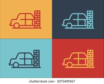 Car Accident Compensation Logo Template, Simple Flat Icon of compensation,car,accident
