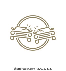 Car Accident Crash Logo Vector Icon Illustration