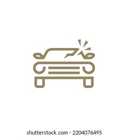 Car Accident Crash Logo Vector Icon Illustration