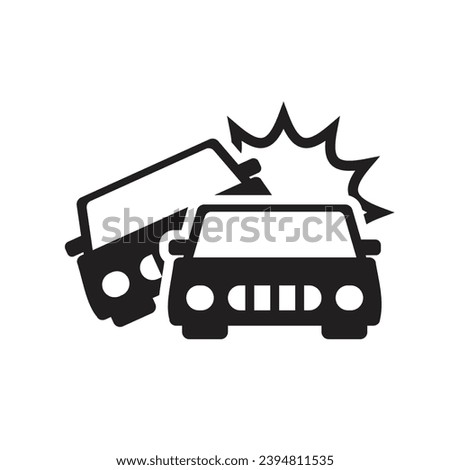 Car accident icon design. isolated on white background. vector illustration