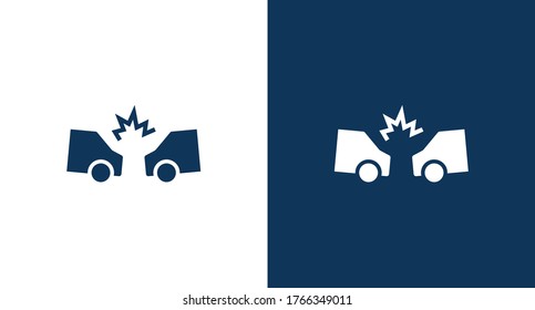 Car accident icon illustration isolated vector sign symbol